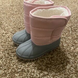 Old Navy Pink and Gray Winter Boots